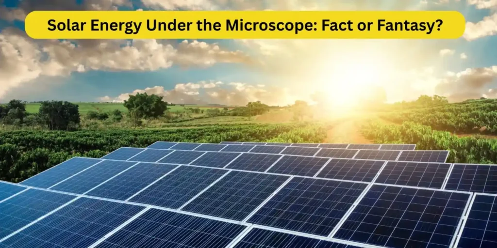 Solar Energy Under the Microscope Fact or Fantasy